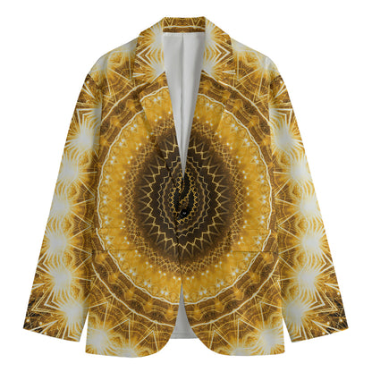Gold Lights Kaleidoscope Print Men's Blazer