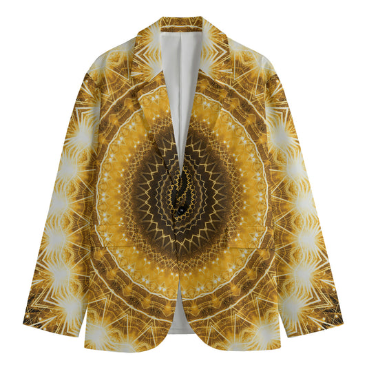 Gold Lights Kaleidoscope Print Men's Blazer