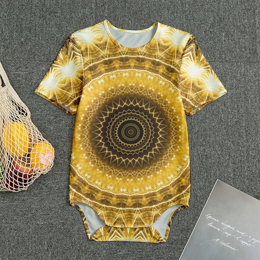 Gold Lights Kaleidoscope Print Men's Bodysuit