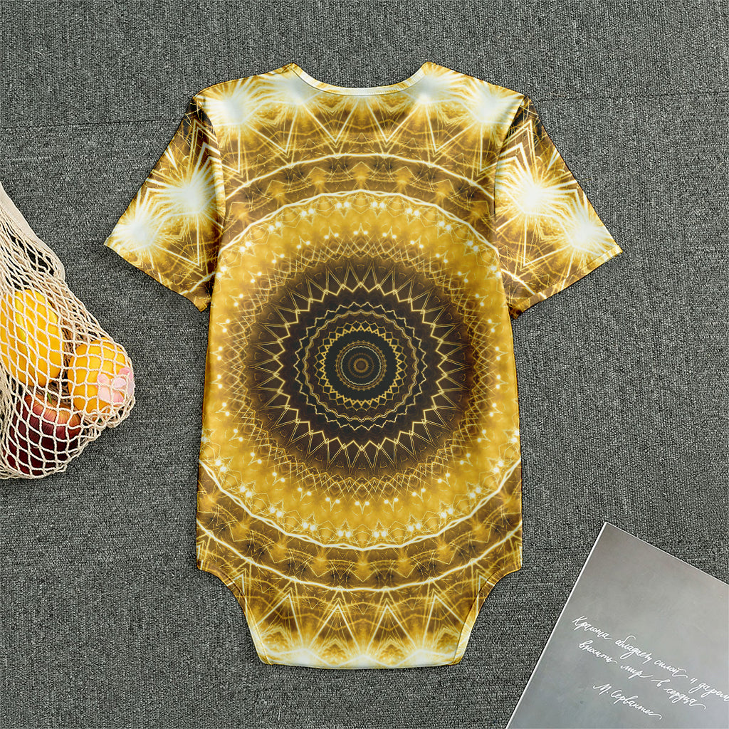 Gold Lights Kaleidoscope Print Men's Bodysuit