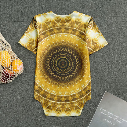 Gold Lights Kaleidoscope Print Men's Bodysuit