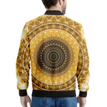 Gold Lights Kaleidoscope Print Men's Bomber Jacket