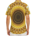 Gold Lights Kaleidoscope Print Men's Deep V-Neck Shirt
