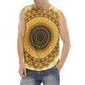 Gold Lights Kaleidoscope Print Men's Fitness Tank Top