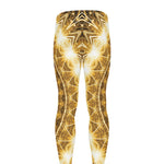 Gold Lights Kaleidoscope Print Men's leggings