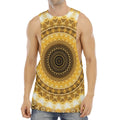 Gold Lights Kaleidoscope Print Men's Muscle Tank Top