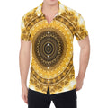 Gold Lights Kaleidoscope Print Men's Shirt