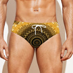 Gold Lights Kaleidoscope Print Men's Swim Briefs