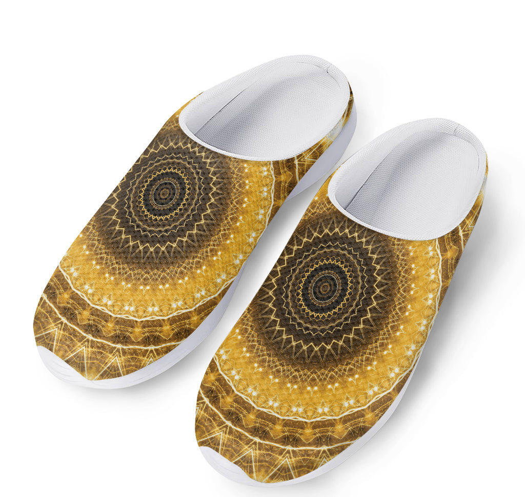 Gold Lights Kaleidoscope Print Mesh Casual Shoes