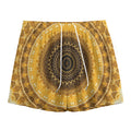 Gold Lights Kaleidoscope Print Mesh Shorts