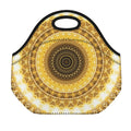 Gold Lights Kaleidoscope Print Neoprene Lunch Bag