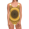 Gold Lights Kaleidoscope Print One Piece Swimsuit
