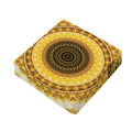 Gold Lights Kaleidoscope Print Outdoor Seat Cushion Cover