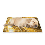 Gold Lights Kaleidoscope Print Pet Cooling Mat Cover