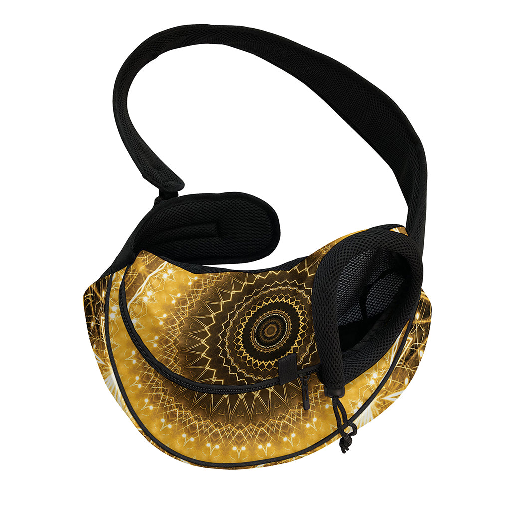 Gold Lights Kaleidoscope Print Pet Sling Carrier