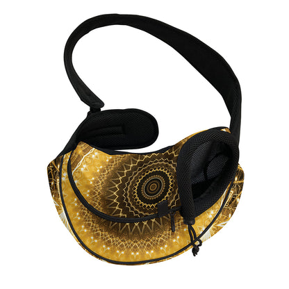 Gold Lights Kaleidoscope Print Pet Sling Carrier