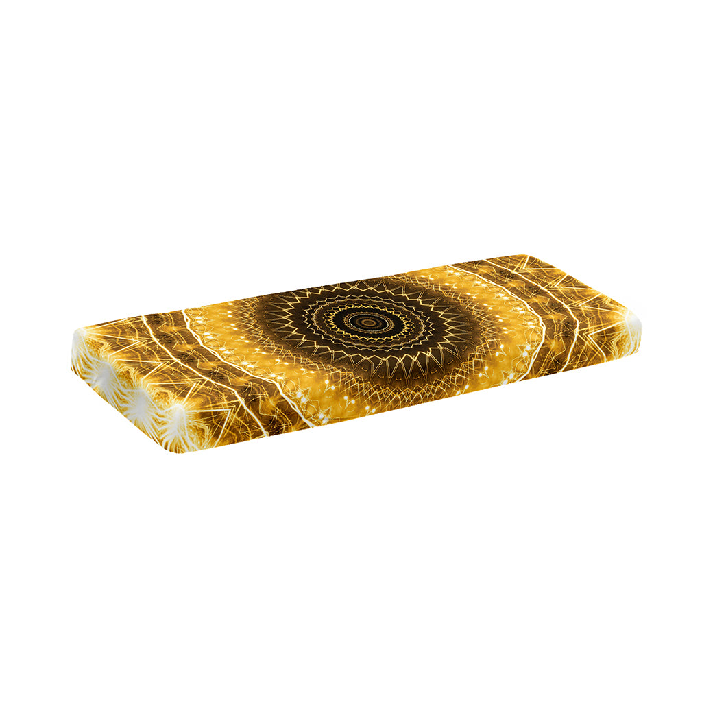 Gold Lights Kaleidoscope Print Piano Keyboard Cover
