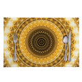 Gold Lights Kaleidoscope Print Placemat