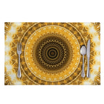Gold Lights Kaleidoscope Print Placemat
