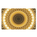 Gold Lights Kaleidoscope Print Polyester Doormat