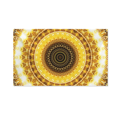 Gold Lights Kaleidoscope Print Polyester Flag