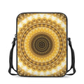 Gold Lights Kaleidoscope Print Rectangular Crossbody Bag