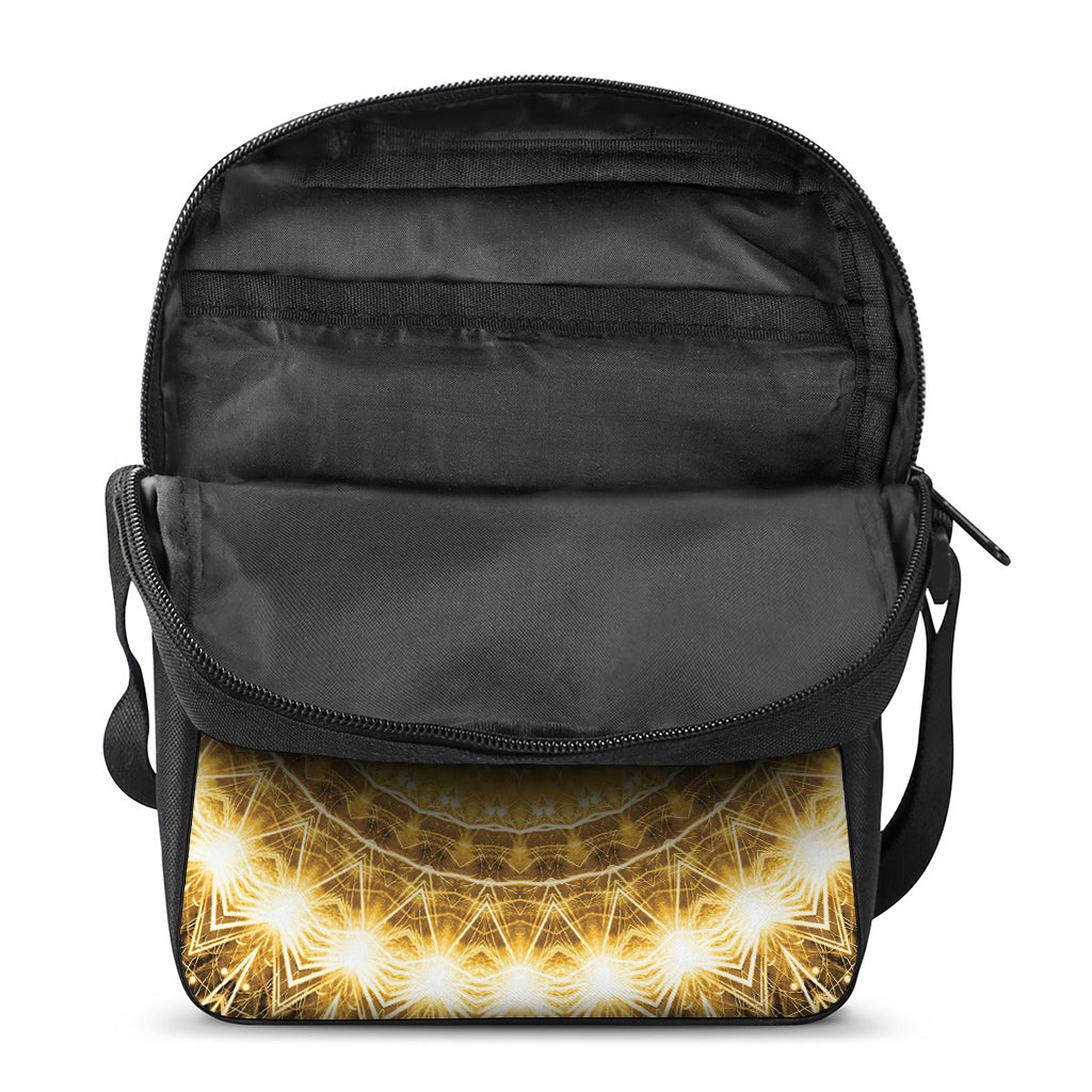 Gold Lights Kaleidoscope Print Rectangular Crossbody Bag
