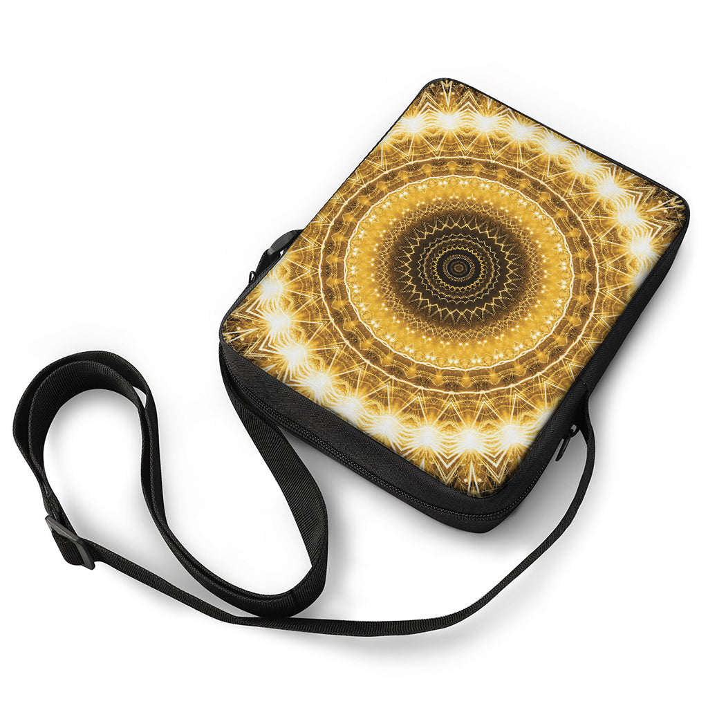 Gold Lights Kaleidoscope Print Rectangular Crossbody Bag