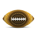 Gold Lights Kaleidoscope Print Rugby Ball