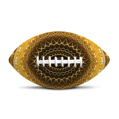 Gold Lights Kaleidoscope Print Rugby Ball