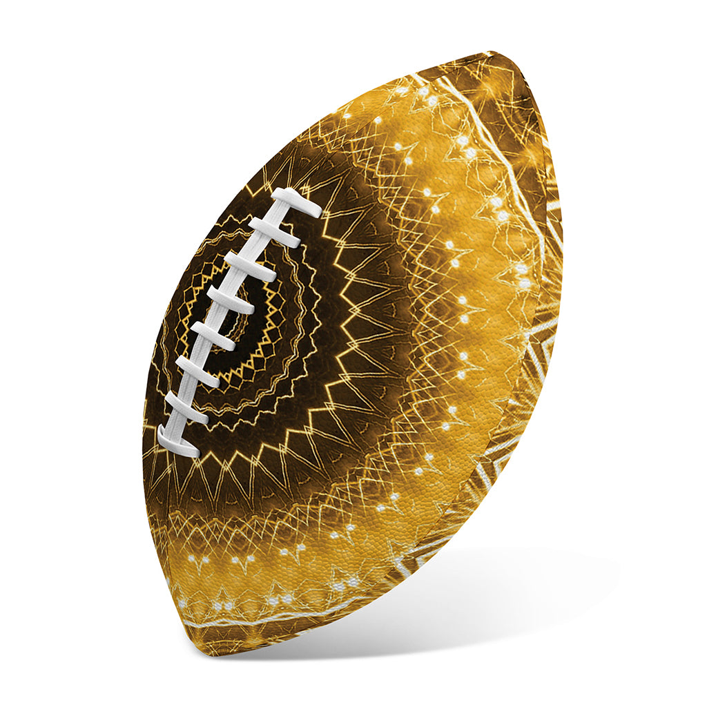 Gold Lights Kaleidoscope Print Rugby Ball