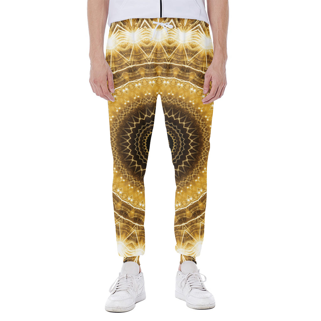 Gold Lights Kaleidoscope Print Scuba Joggers