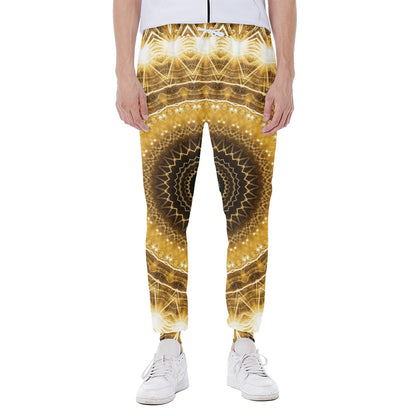 Gold Lights Kaleidoscope Print Scuba Joggers
