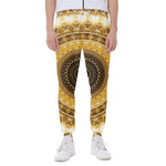 Gold Lights Kaleidoscope Print Scuba Joggers