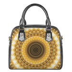 Gold Lights Kaleidoscope Print Shoulder Handbag