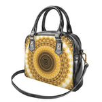 Gold Lights Kaleidoscope Print Shoulder Handbag