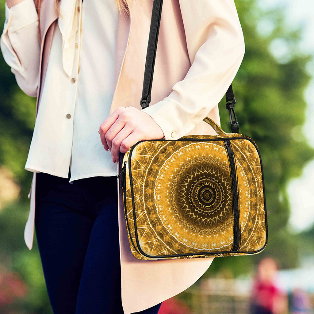 Gold Lights Kaleidoscope Print Shoulder Strap Bible Bag