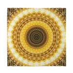Gold Lights Kaleidoscope Print Silk Bandana