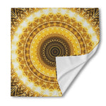 Gold Lights Kaleidoscope Print Silk Bandana