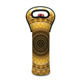 Gold Lights Kaleidoscope Print Single Neoprene Wine Tote
