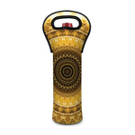 Gold Lights Kaleidoscope Print Single Neoprene Wine Tote
