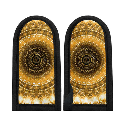 Gold Lights Kaleidoscope Print Skillet Handle Cover