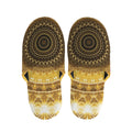 Gold Lights Kaleidoscope Print Slippers