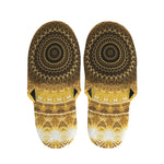 Gold Lights Kaleidoscope Print Slippers