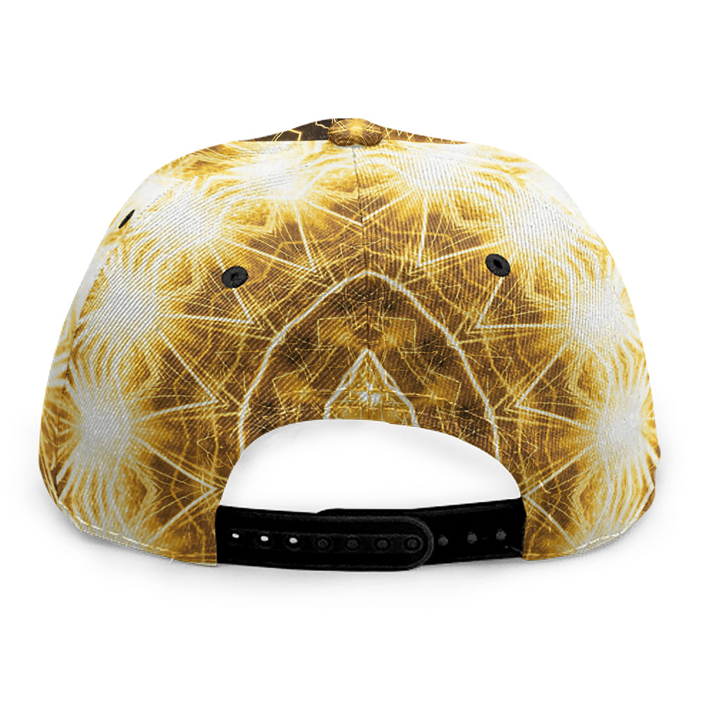 Gold Lights Kaleidoscope Print Snapback Cap
