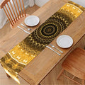 Gold Lights Kaleidoscope Print Table Runner