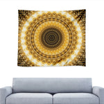 Gold Lights Kaleidoscope Print Tapestry