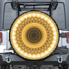 Gold Lights Kaleidoscope Print Tire Cover