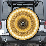 Gold Lights Kaleidoscope Print Tire Cover With Camera Hole