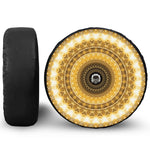 Gold Lights Kaleidoscope Print Tire Cover With Camera Hole